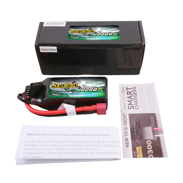 Batería Lipo Gens ace de 2200 mAh, 3S, 11,1 V, 35 C, Bashing G-tech, con conector Deans - Imagen 6