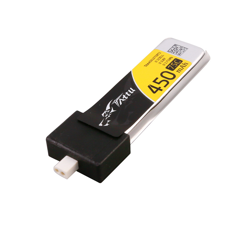 Set de baterías Lipo Tattu de 450 mAh, 1S, 75C y 3,8 V con conector BT 2.0 (5 unidades) - Imagen 5