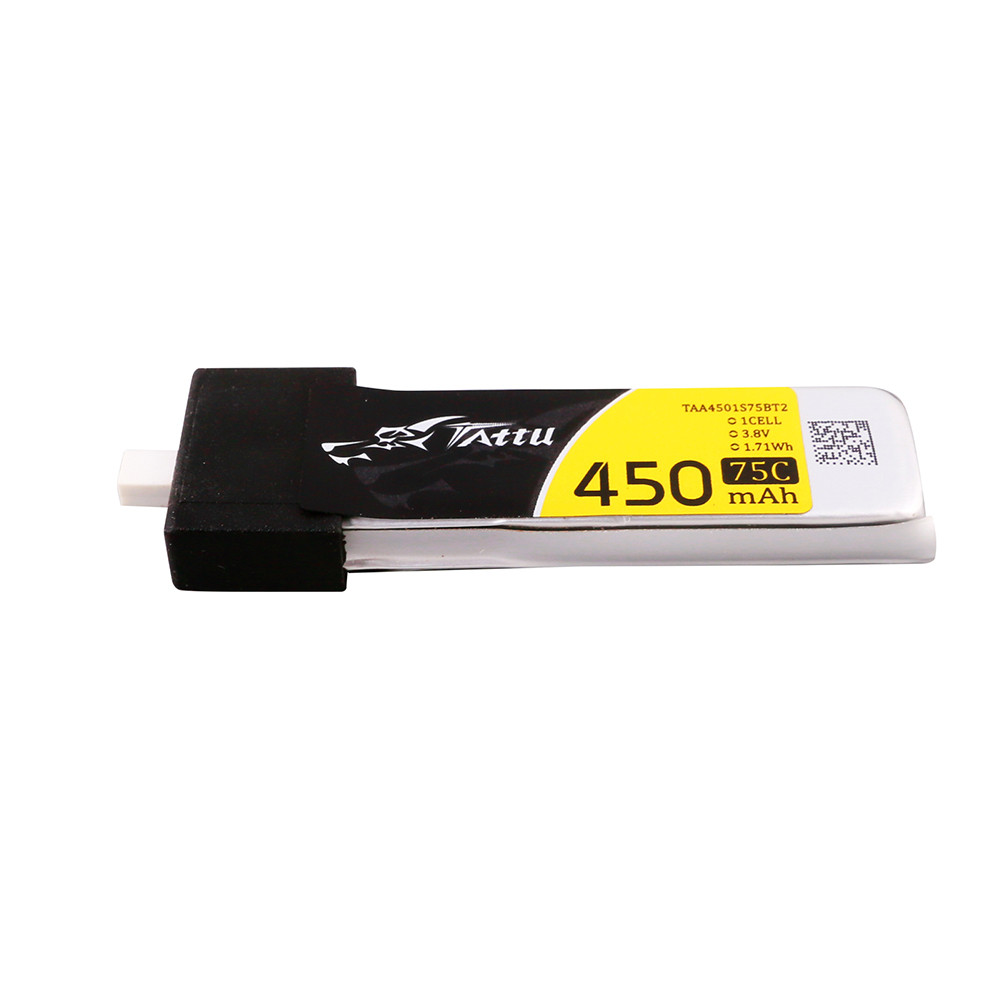 Set de baterías Lipo Tattu de 450 mAh, 1S, 75C y 3,8 V con conector BT 2.0 (5 unidades)