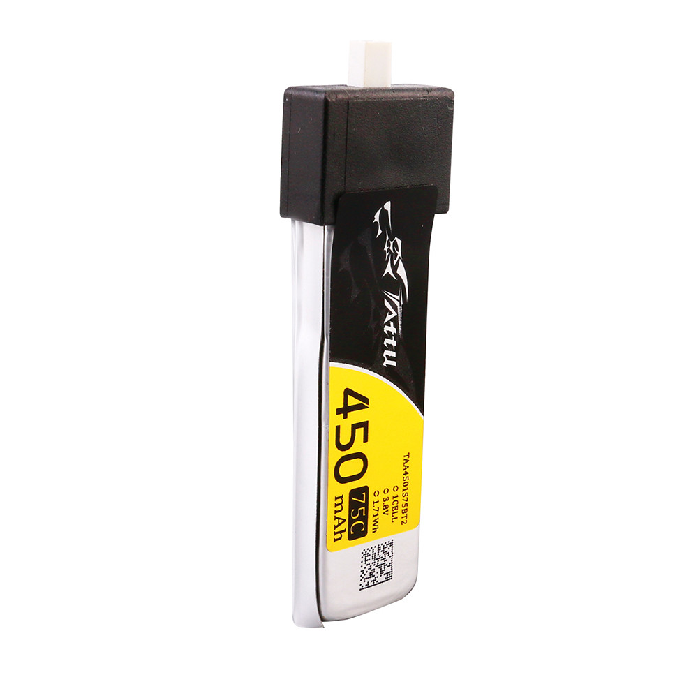 Set de baterías Lipo Tattu de 450 mAh, 1S, 75C y 3,8 V con conector BT 2.0 (5 unidades) - Imagen 3