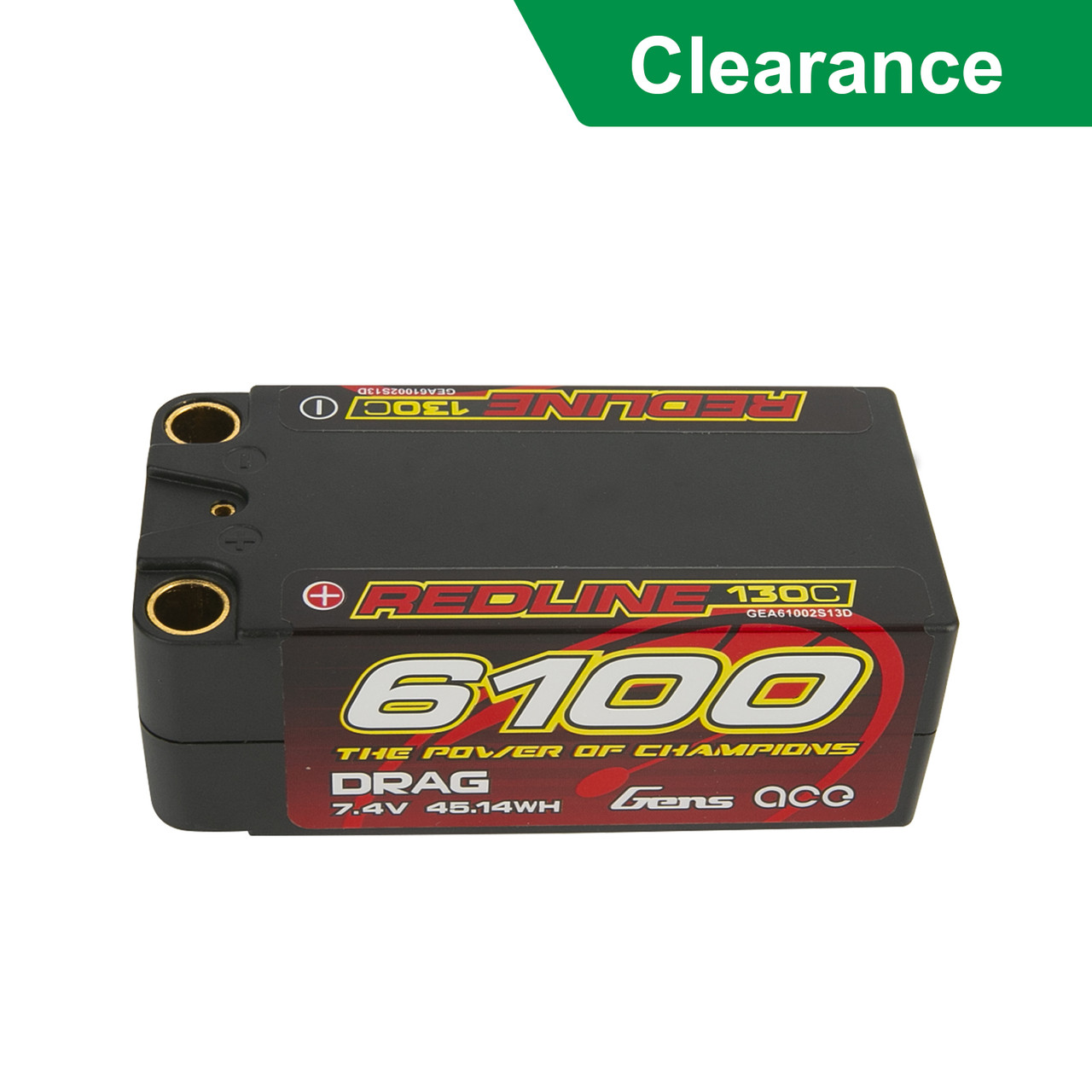 Batería Lipo 2S 6100mAh 7.4V 130C HardCase Shorty Gens ace Redline Drag racing Series - Imagen 6