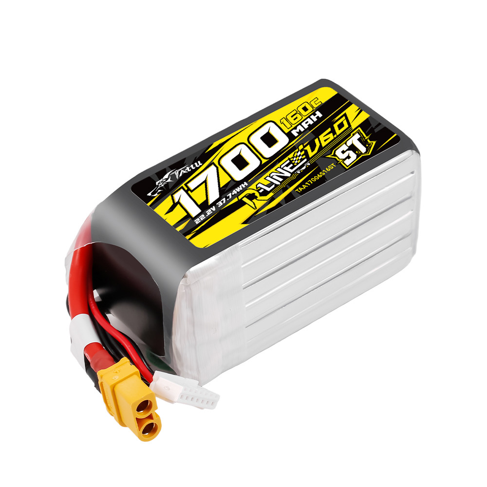 baterías 6S 1700mAh 160C 22.2V ST Lipo con conector XT60 Tattu R-Line Versión 6.0 - Imagen 3