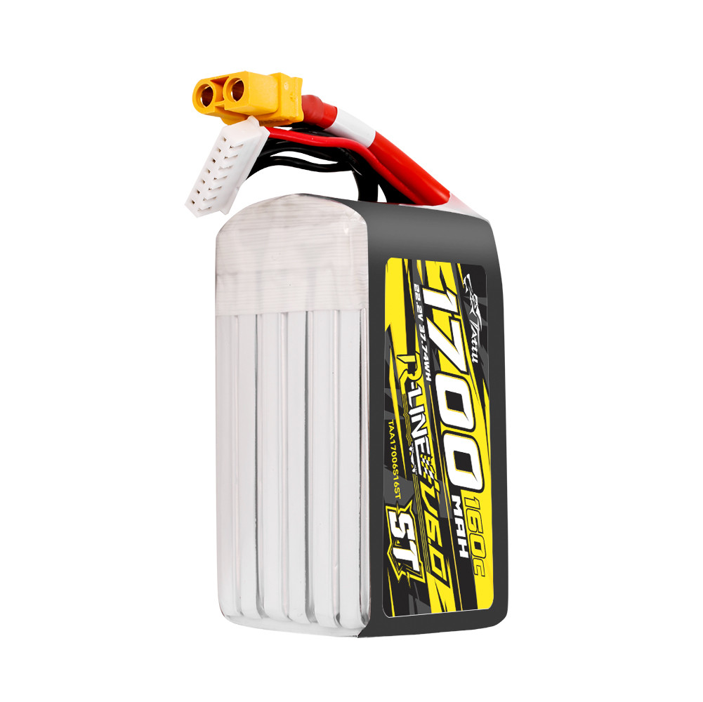 baterías 6S 1700mAh 160C 22.2V ST Lipo con conector XT60 Tattu R-Line Versión 6.0 - Imagen 5