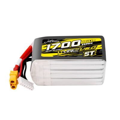 baterías 6S 1700mAh 160C 22.2V ST Lipo con conector XT60 Tattu R-Line Versión 6.0