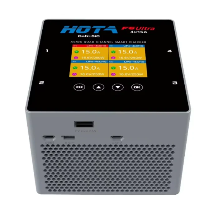 Cargador inteligente Para 4 Baterias HOTA F6 Ultra de 1000 W GaN+SiC - Imagen 2