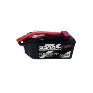 Batería lipo 2S 2200mAh CNHL Black Series 40C con enchufe T/Dean vista frontal