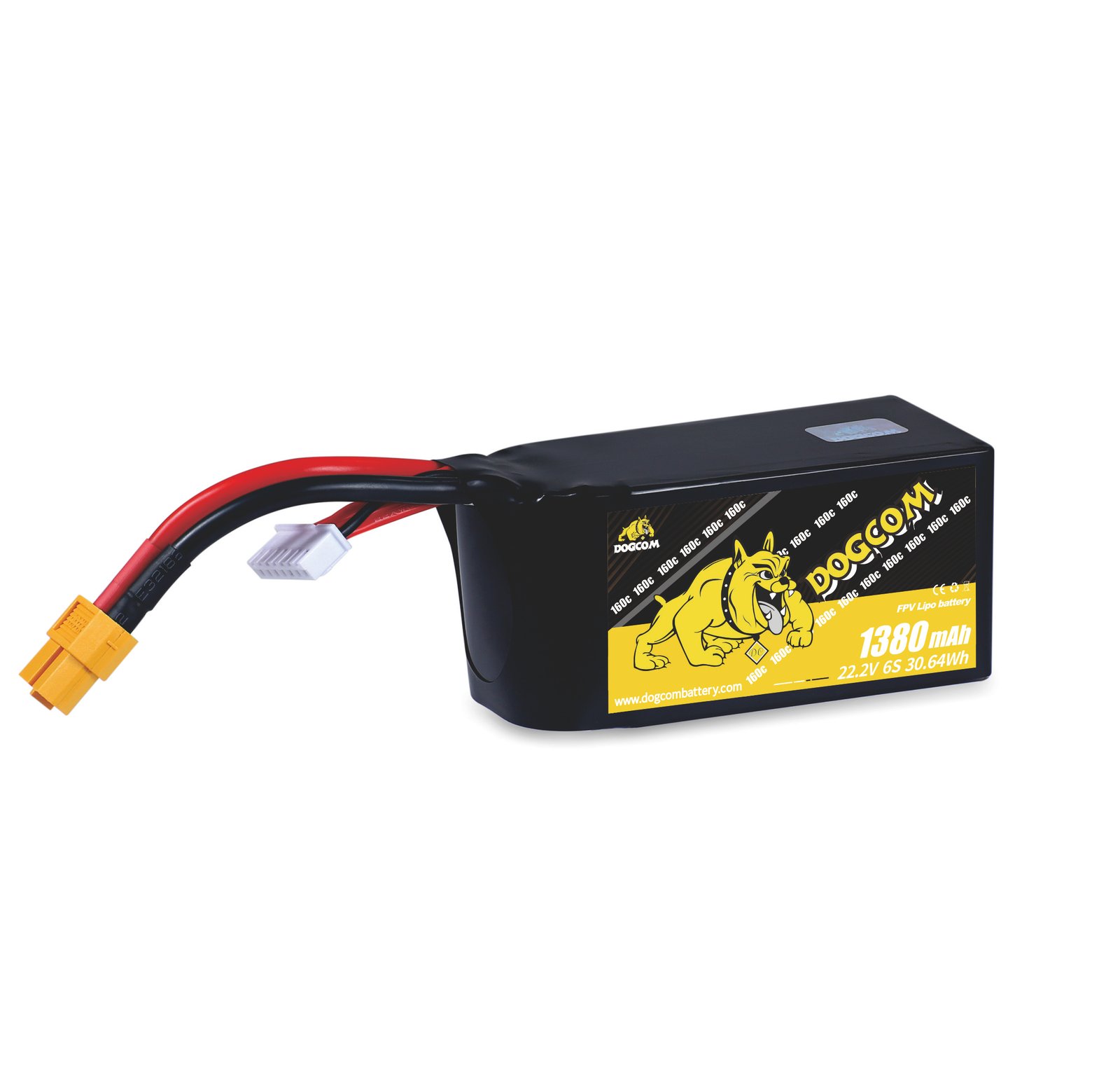 Batería LiPo 6S 1380mAh 160C DOGCOM para FPV racing 5 pulgadas