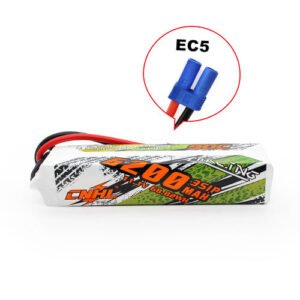 Batería LiPo 3S 6200mAh CNHL Racing Series con conector EC5 vista frontal