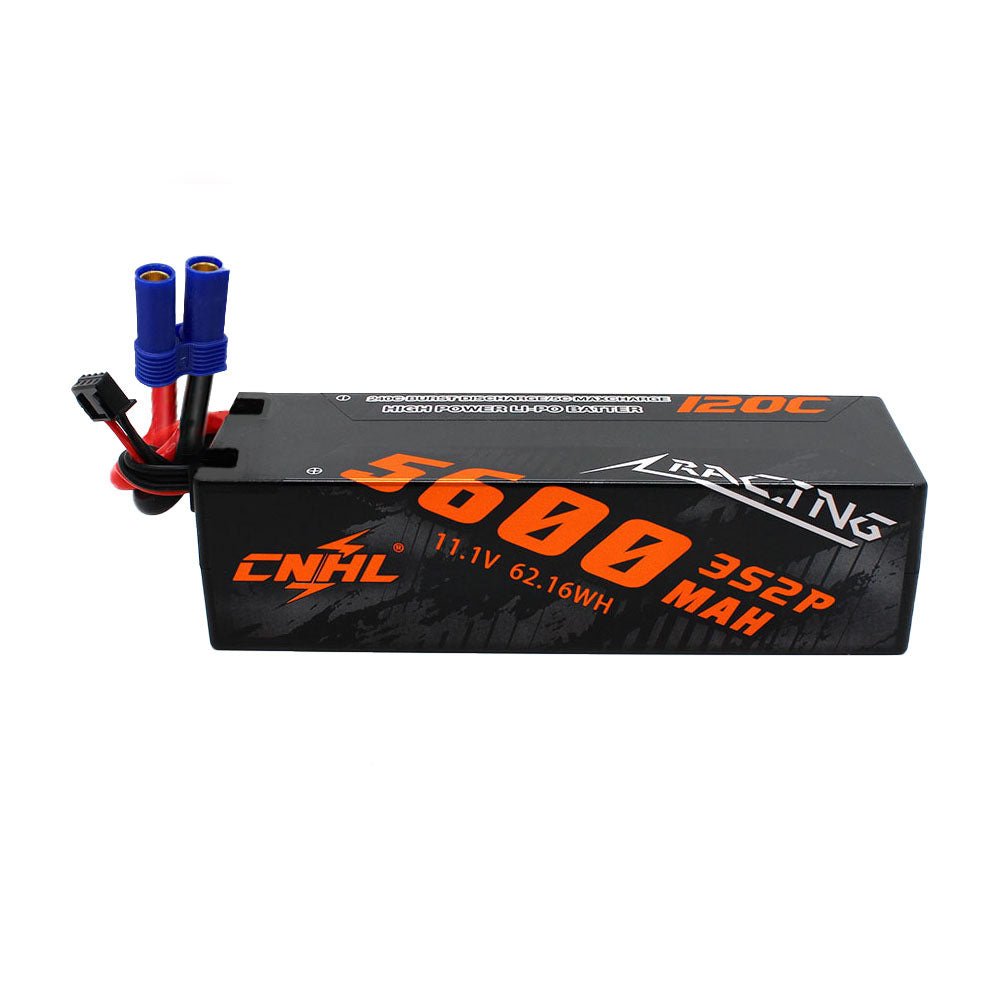 Batería LiPo 3S CNHL Racing Series 5600mAh 120C con carcasa dura y conector EC5